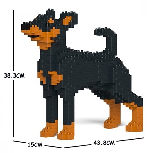 Miniature Pinscher Black & Tan (Medium) Dog Lego
